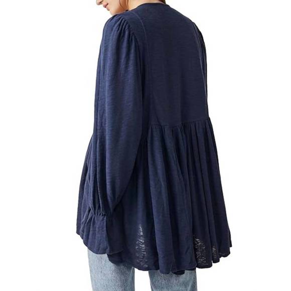 NEW FREE PEOPLE don’t call me baby long sleeve top in jazzberry - Picture 3 of 3